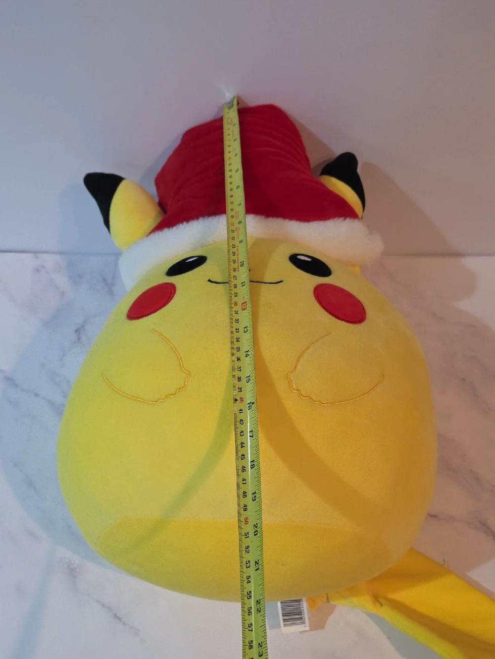 Squishmallows Pokemon  Pikachu Plush with Santa Hat - Yellow & Red Holiday Plush